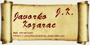 Javorko Kozarac vizit kartica